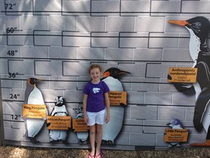 Natalie really loves the penguins
