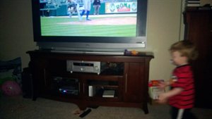 Nathan running to the left