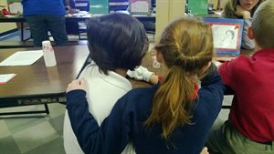 Natalie and Chloe at the 5 senses fair