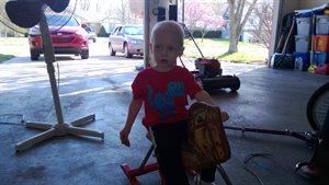 Nathan enjoyed the rocking horse