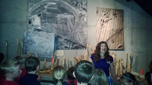 The tourguide showing how the river has changed it’s course