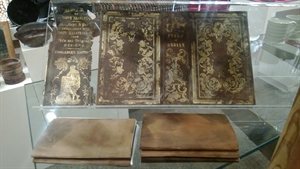 One of the few books recovered was the complete works of William Shakespeare